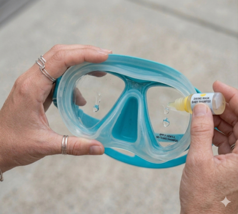 How to Defog your Freediving Mask with toothpaste with Baby Shampoo Defog Method